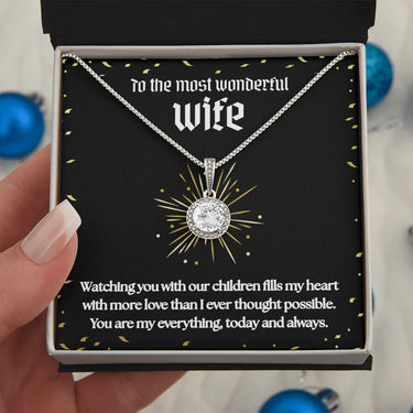 To The Most Wonderful Wife - Eternal Hope Necklace - Gift Set- SLPMAE0005 - Sunshine Letters Co